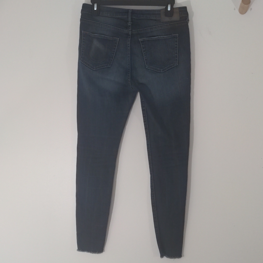 TRUE religion Halle Mid Rise Super Skinny Distressed Jeans 28 - Picture 5 of 9